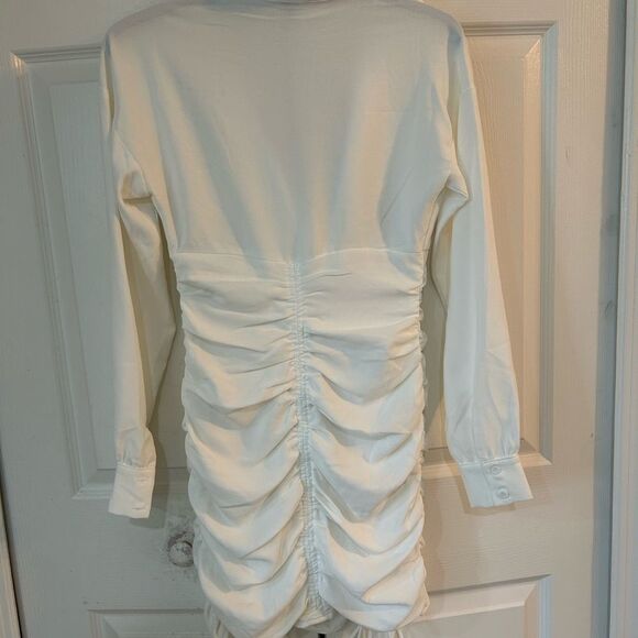 Forever 21 Collared Ruched Mini Dress - Picture 3 of 6